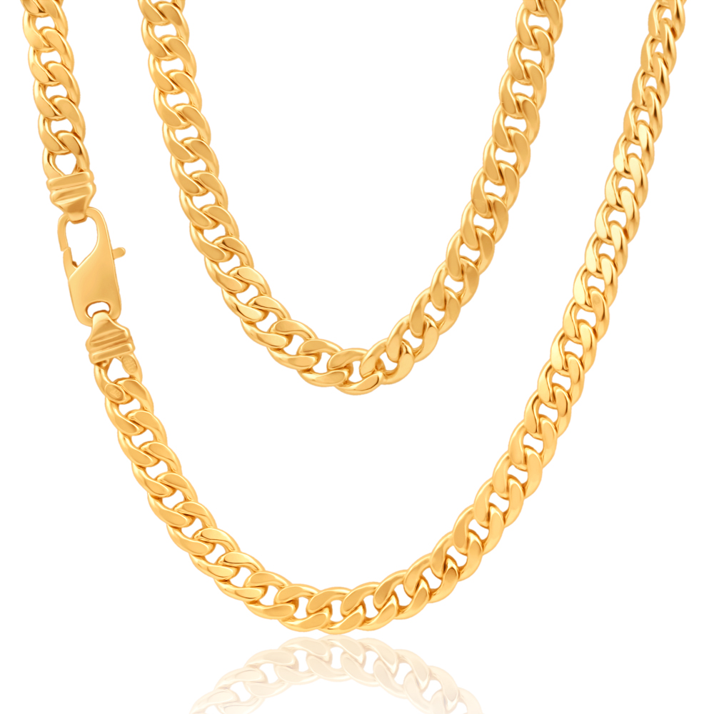 9ct Gorgeous Yellow Gold Copper Filled Curb Chain