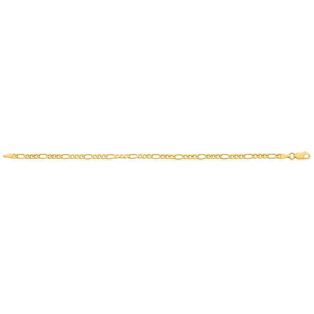 9ct Yellow Gold Copper Filled Figaro Bracelet