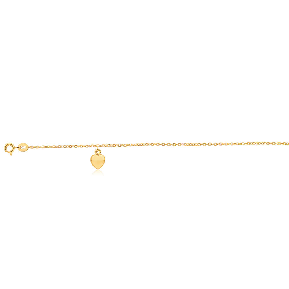9ct Yellow Gold Silver Filled Alluring Belcher Anklet