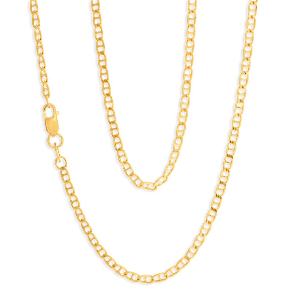9ct Elegant Yellow Gold Silver Filled Anchor Chain