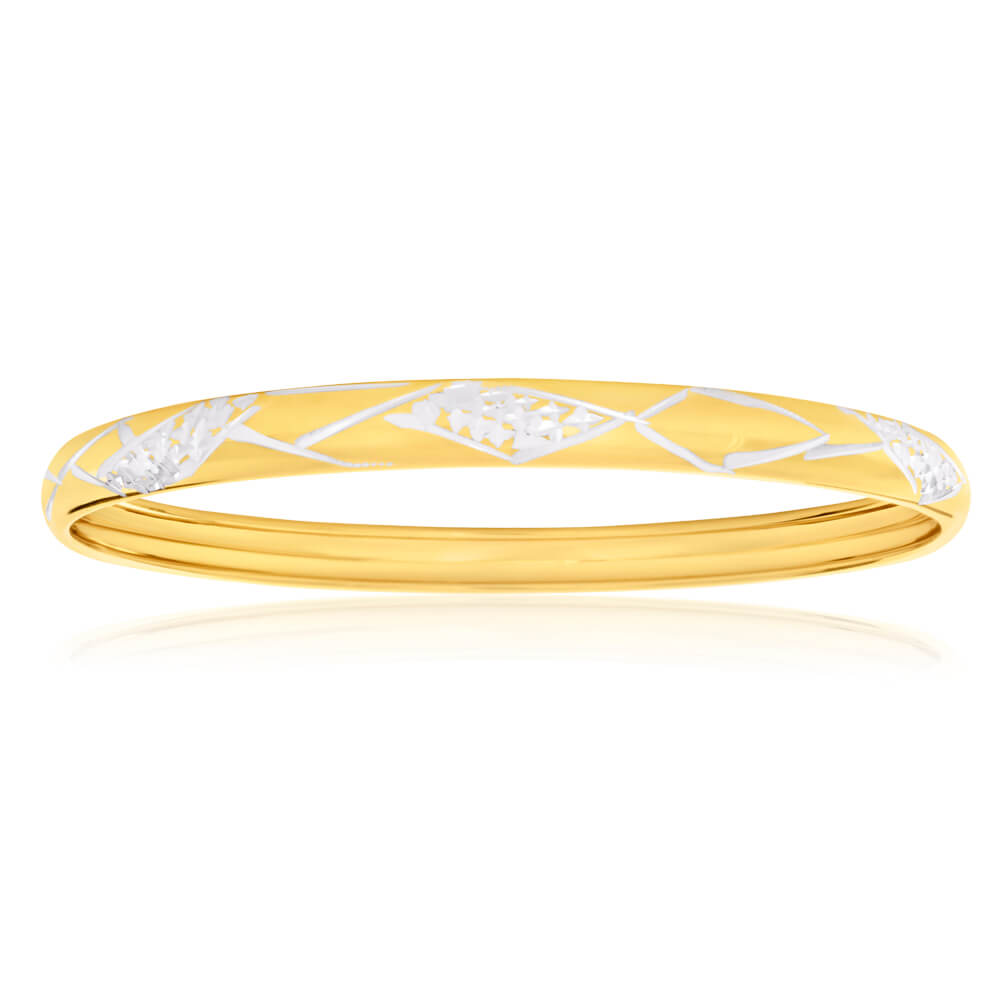 9ct Lovely Yellow Gold Silver Filled Bangle