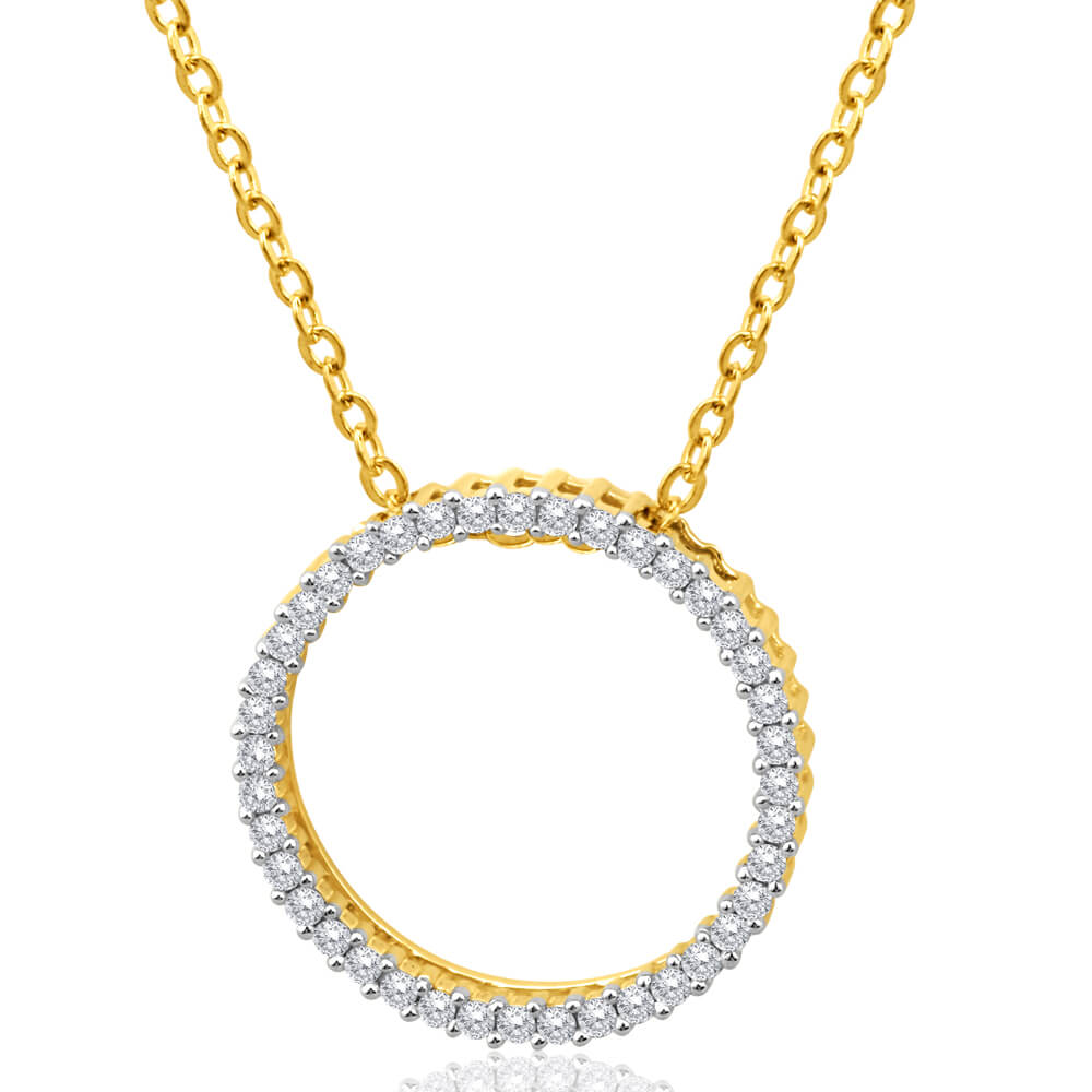9ct Yellow Gold 1/2 Carat Diamond Circle of Life Pendant