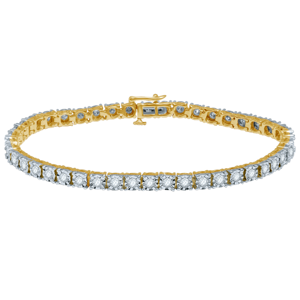 9ct Yellow Gold Magnificent Diamond Bracelet