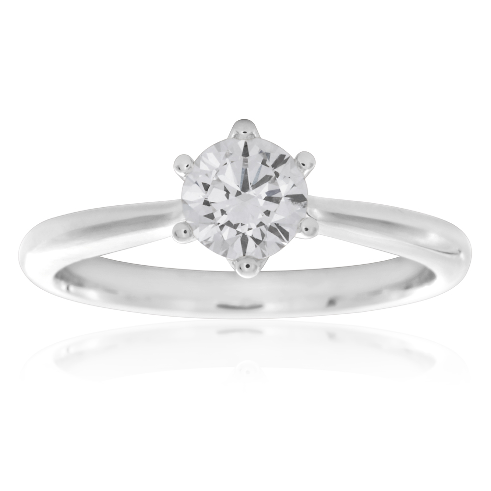 Luminesce Laboratory Grown 1/2 Carat Diamond Solitaire Ring in 18ct White Gold