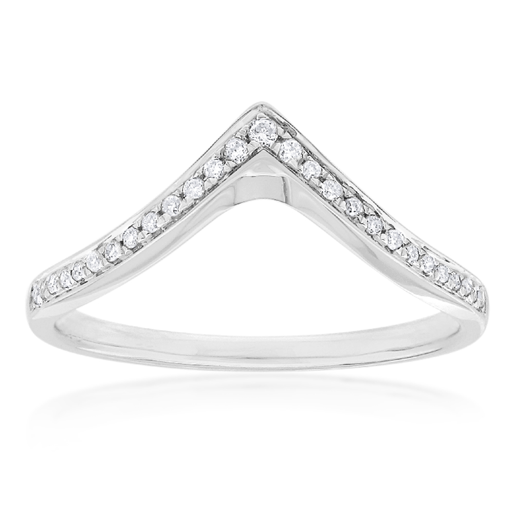 9ct White Gold Diamond Ring with 27 Brilliant Cut Diamonds