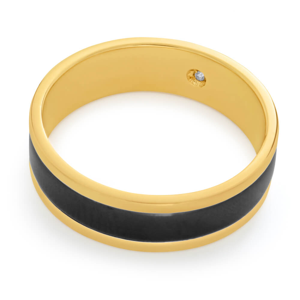 Flawless Cut 9ct Yellow Gold & Zirconium Diamond Ring