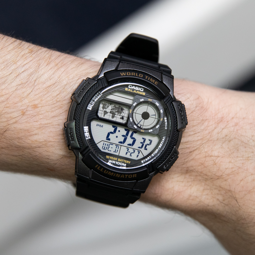 Casio AE1000W-1A World Time Mens Watch