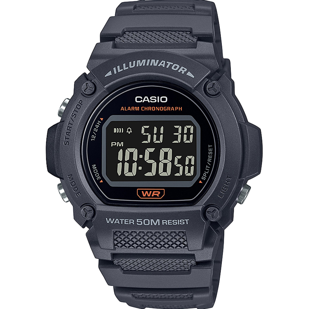 Casio W219H-8 Grey 50 Metres Water Resistant Digital Watch