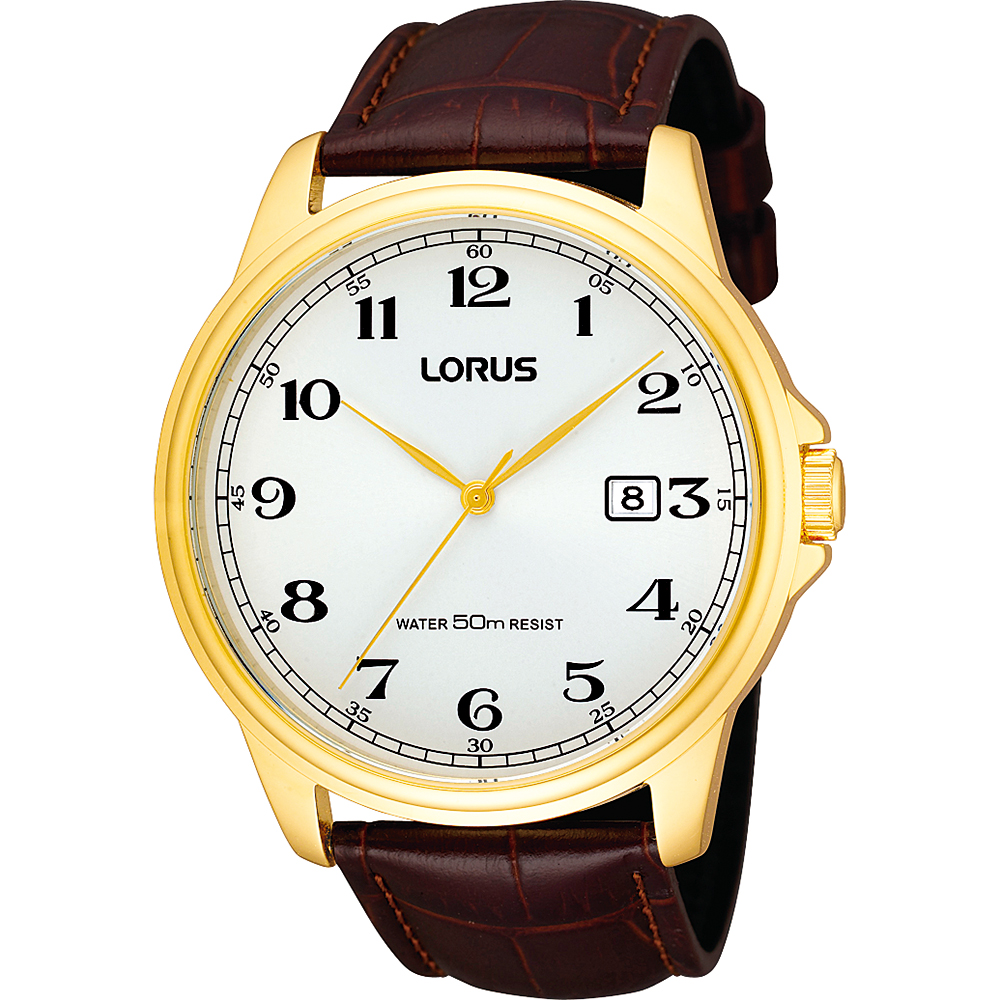 Lorus RS982AX-9 Brown Leather Mens Watch