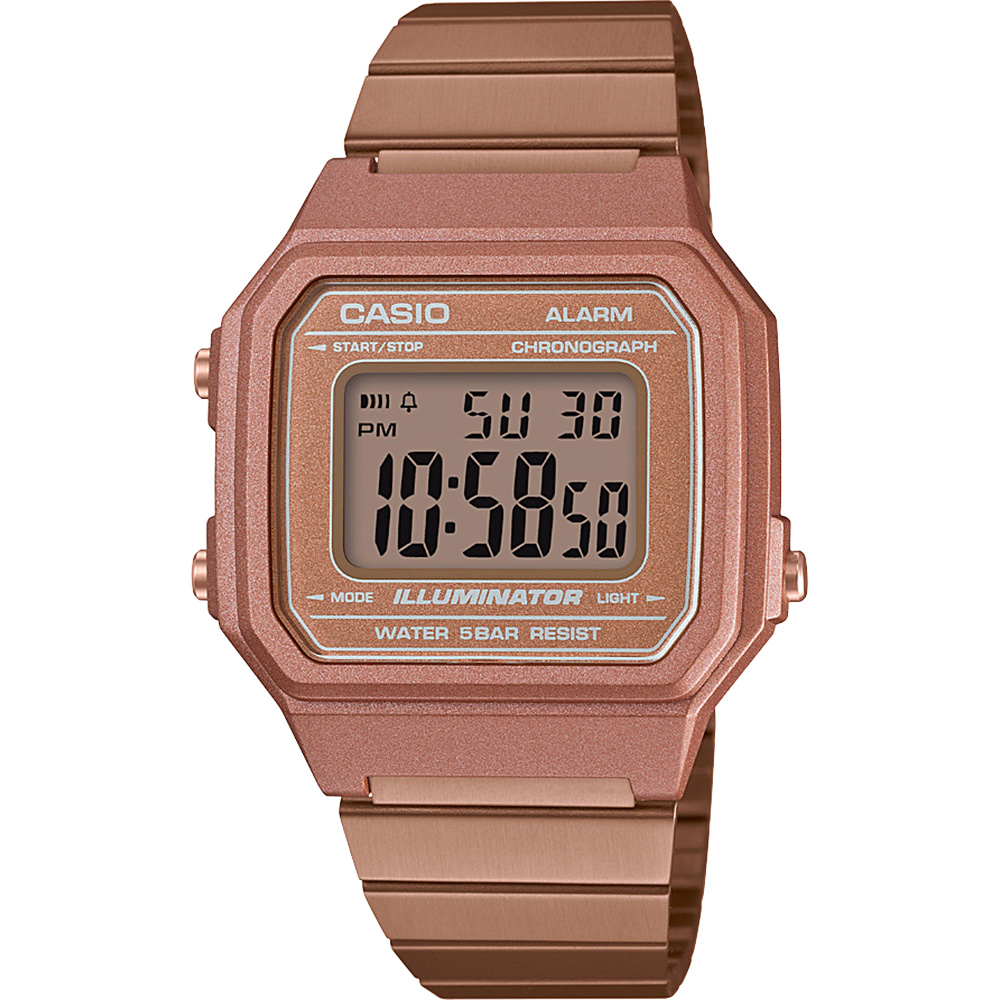 Casio Vintage B650WC-5A Digital Rose Tone Watch