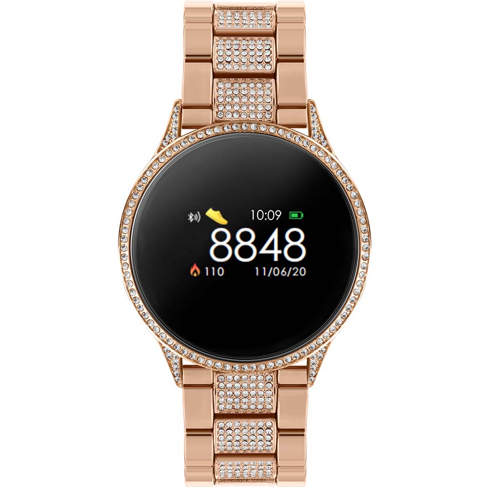 Reflex Active RA04-4014 Rose Gold Link Crystal Smart Watch