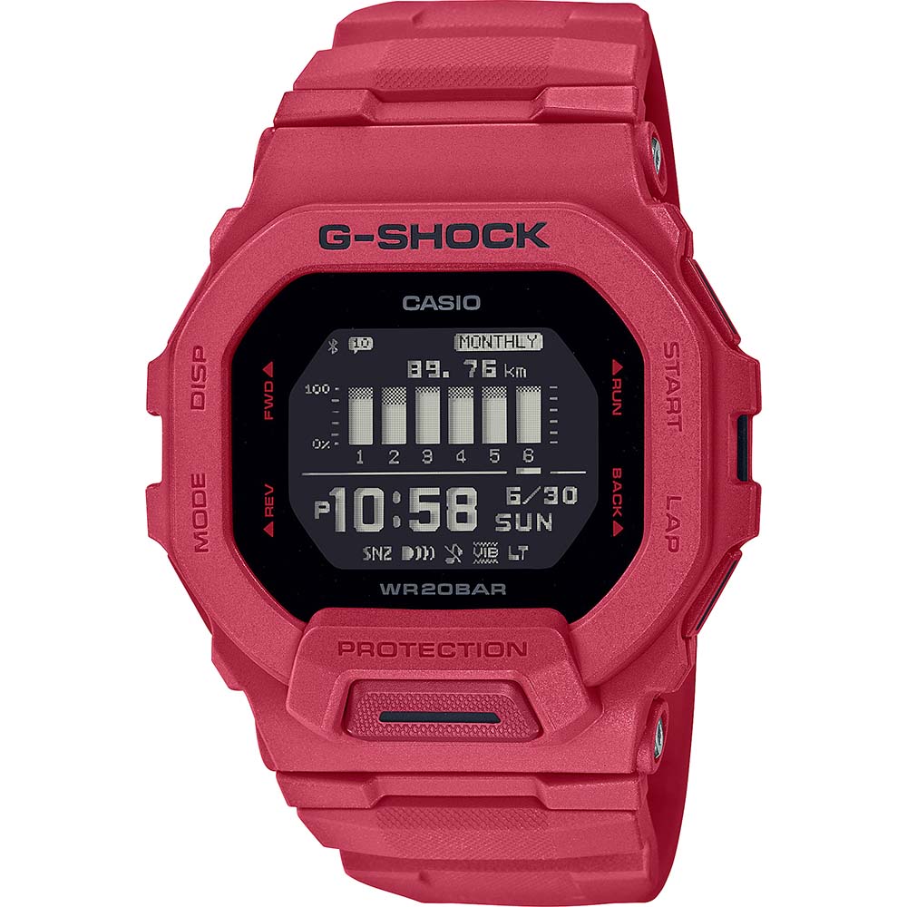 G-Shock GBD200RD-4 G-Squad Burning Red Sports Edition