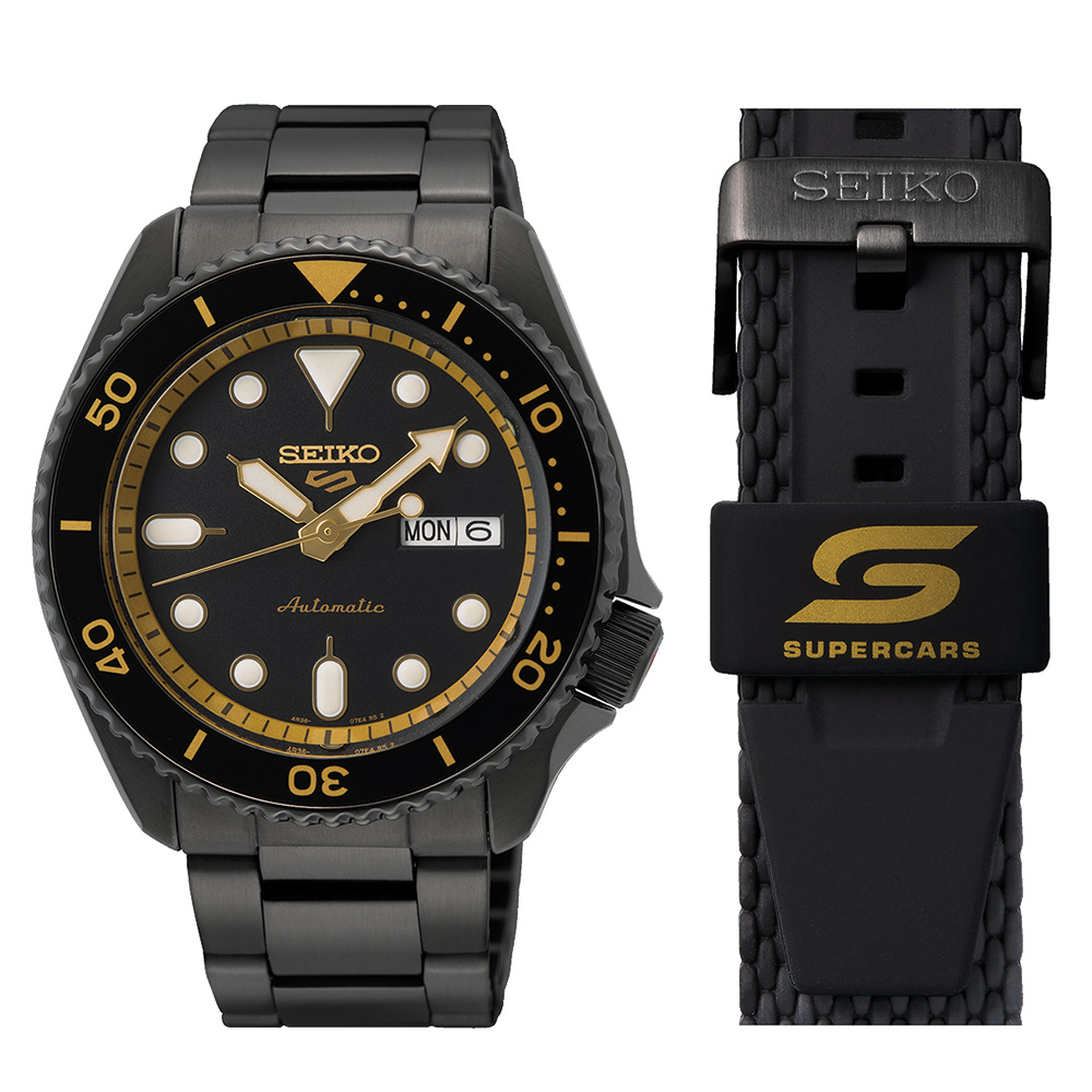 Seiko 5 SRPJ01K Supercars Limited Edition Automatic with Additional Strap