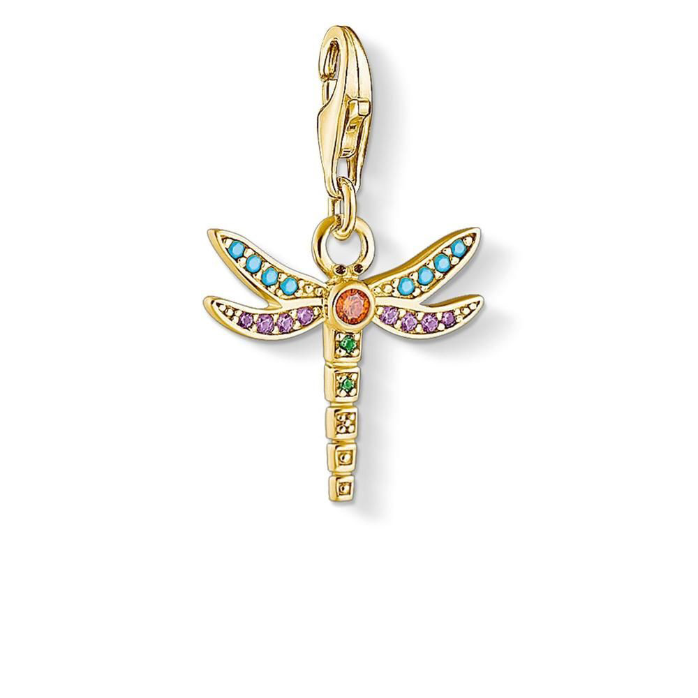 Gold Plated Sterling Silver Thomas Sabo Yellow Dragonfly
