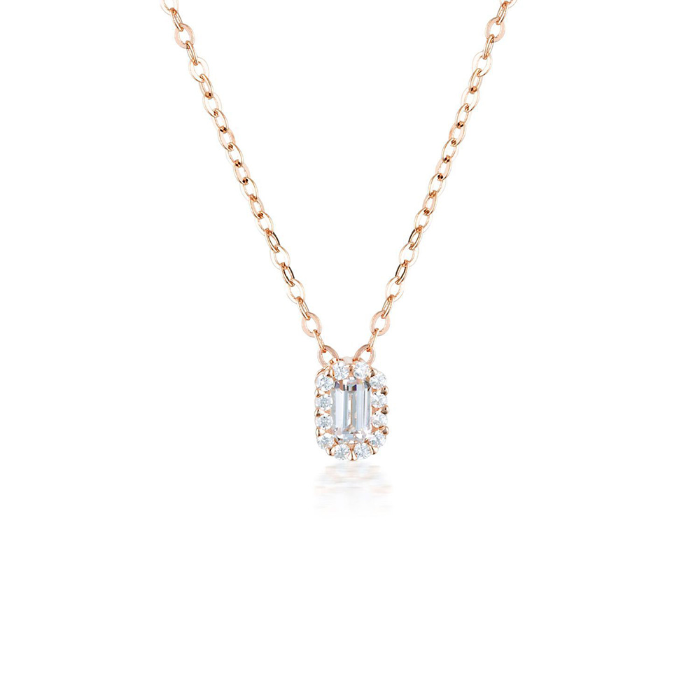 Georgini Rose Gold Plated Sterling Silver Paris Pendant On Chain