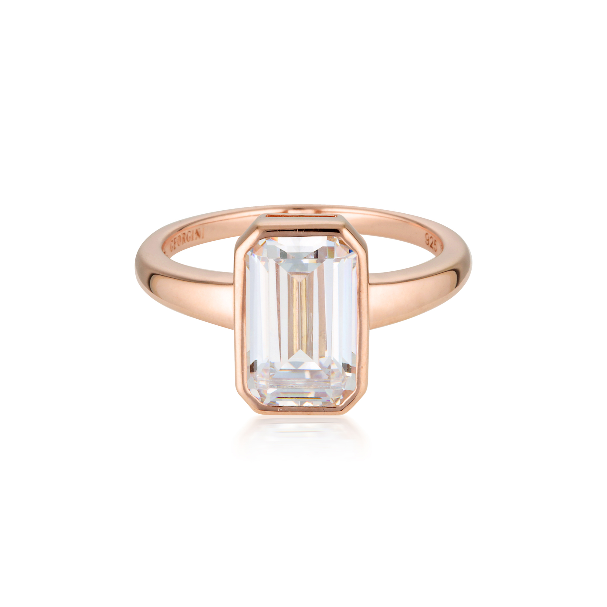 Georgini Luxe Rose Gold Plated Sterling Silver Sontuosa Ring