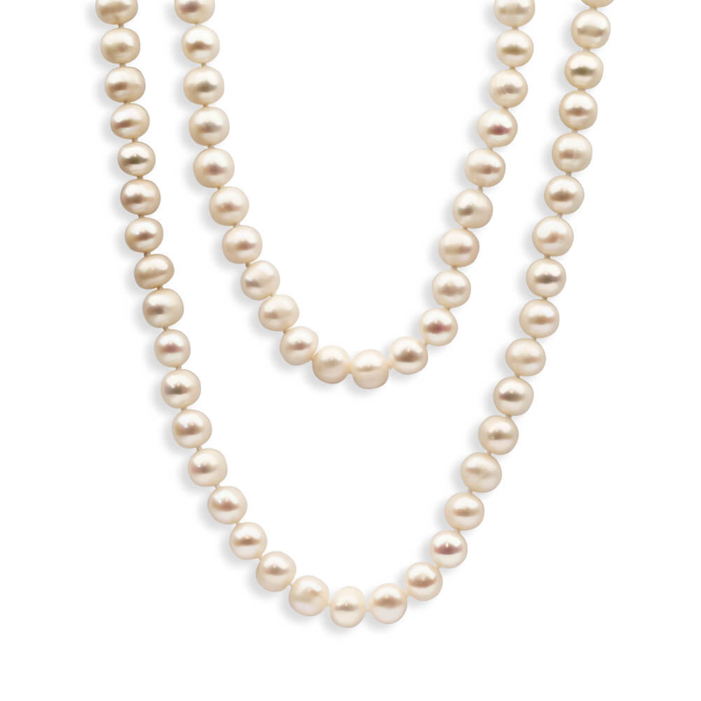 Cream Freshwater 180cm Pearl Necklace