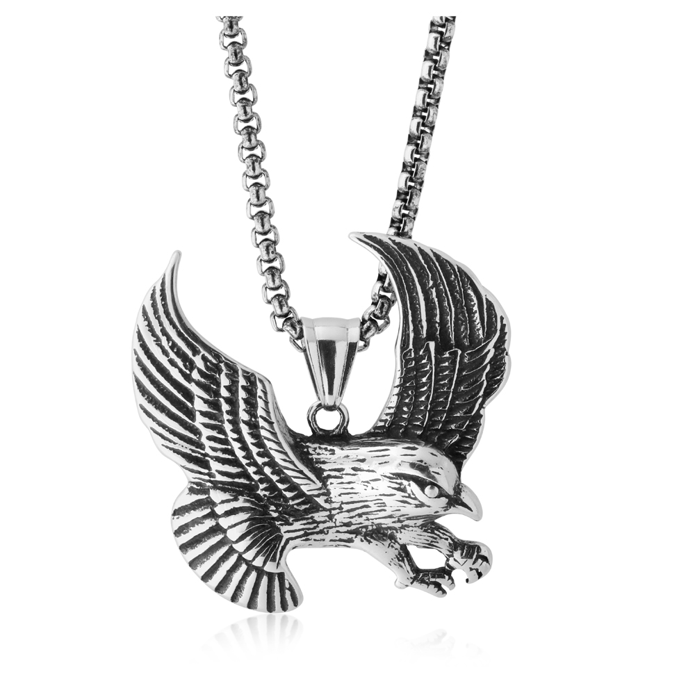 Stainless Steel Eagle Pendant with 50cm Chain