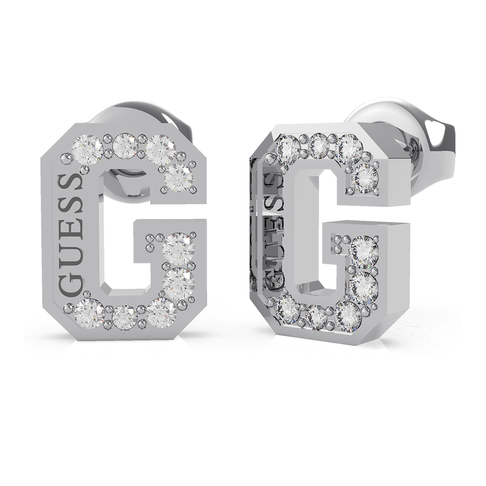 GUESS Pave G Logo Stud Earrings SST